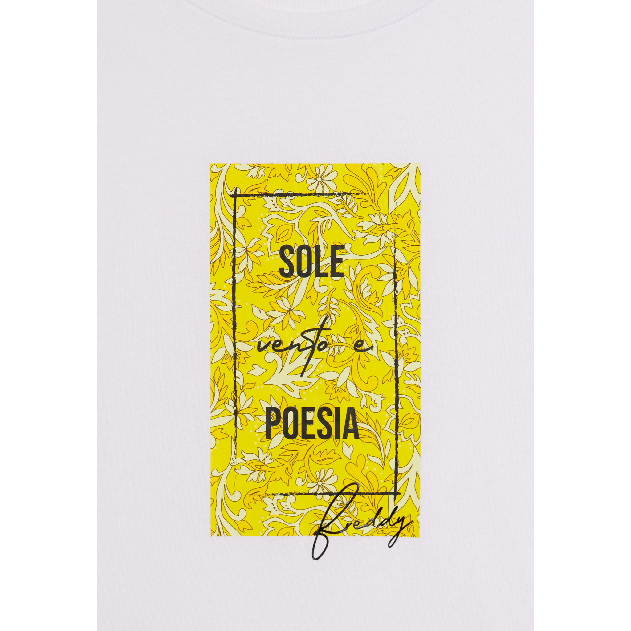 T-shirt con stampa colorata floreale