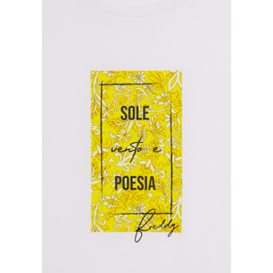 T-shirt con stampa colorata floreale
