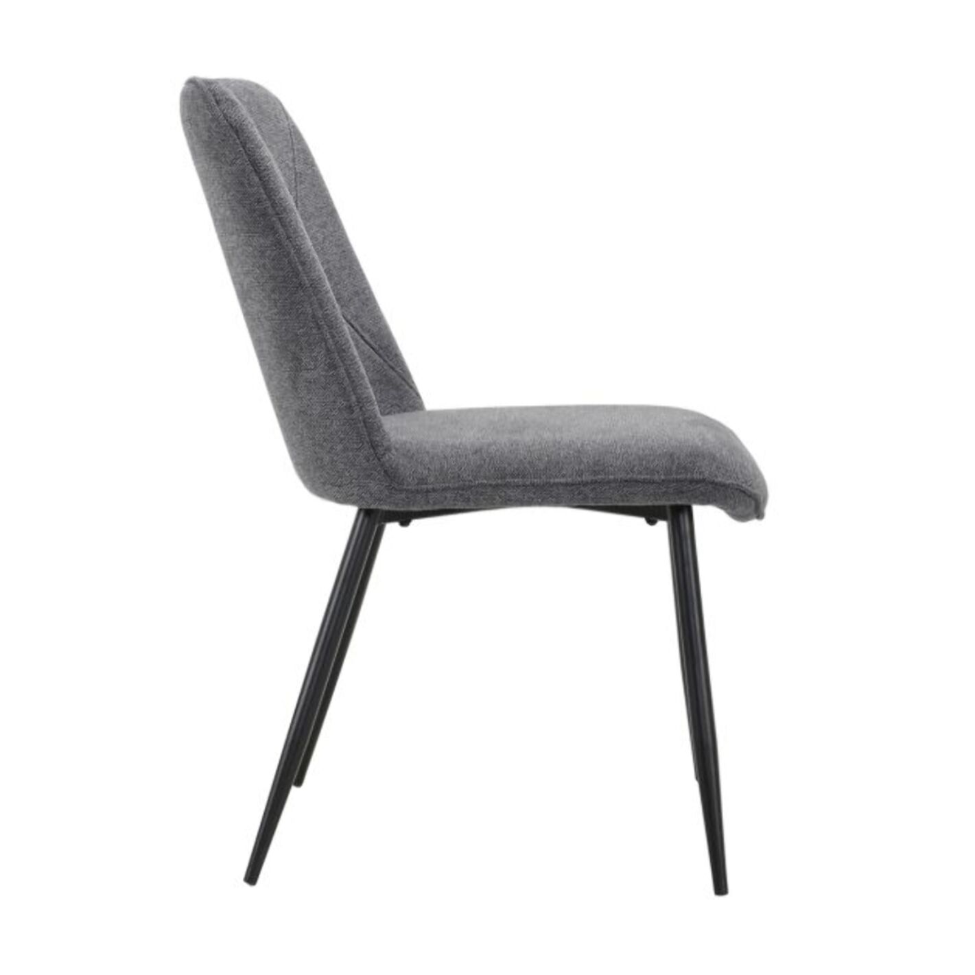 Chaise en tissu avec pieds fins en métal - PERRINE