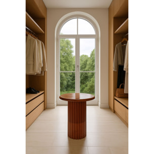 Meuble d'appoint strié en bois de manguier émaillé  ALTA
