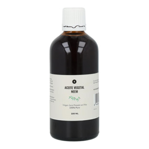 PLANETA HUERTO | Aceite de Neem Bio 100 ml - Antibacteriano y Repelente Natural, Cuidado de la Piel y Plantas, Prensado en Frío