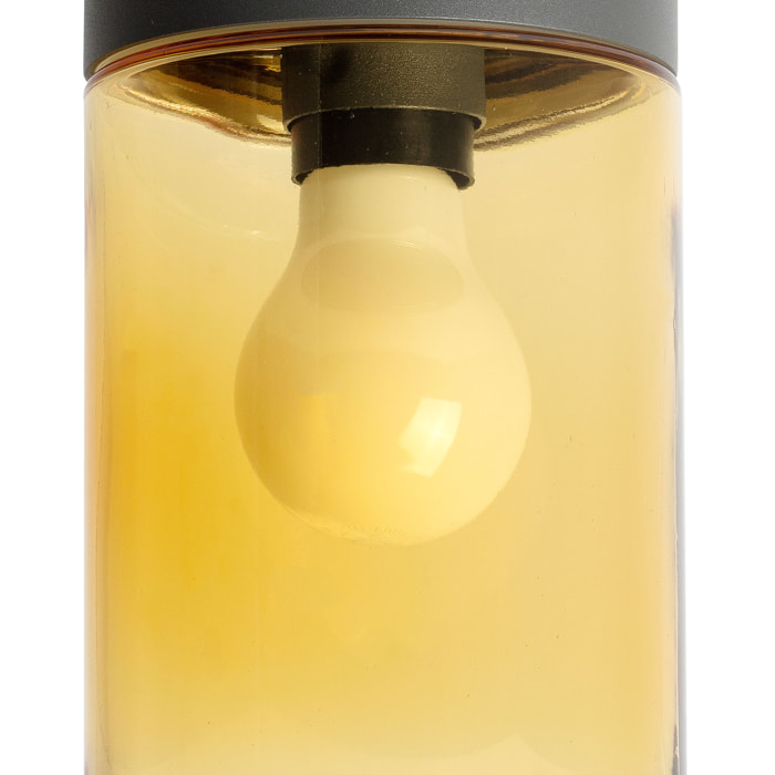 KILA Plafonnier en gris foncé ambre