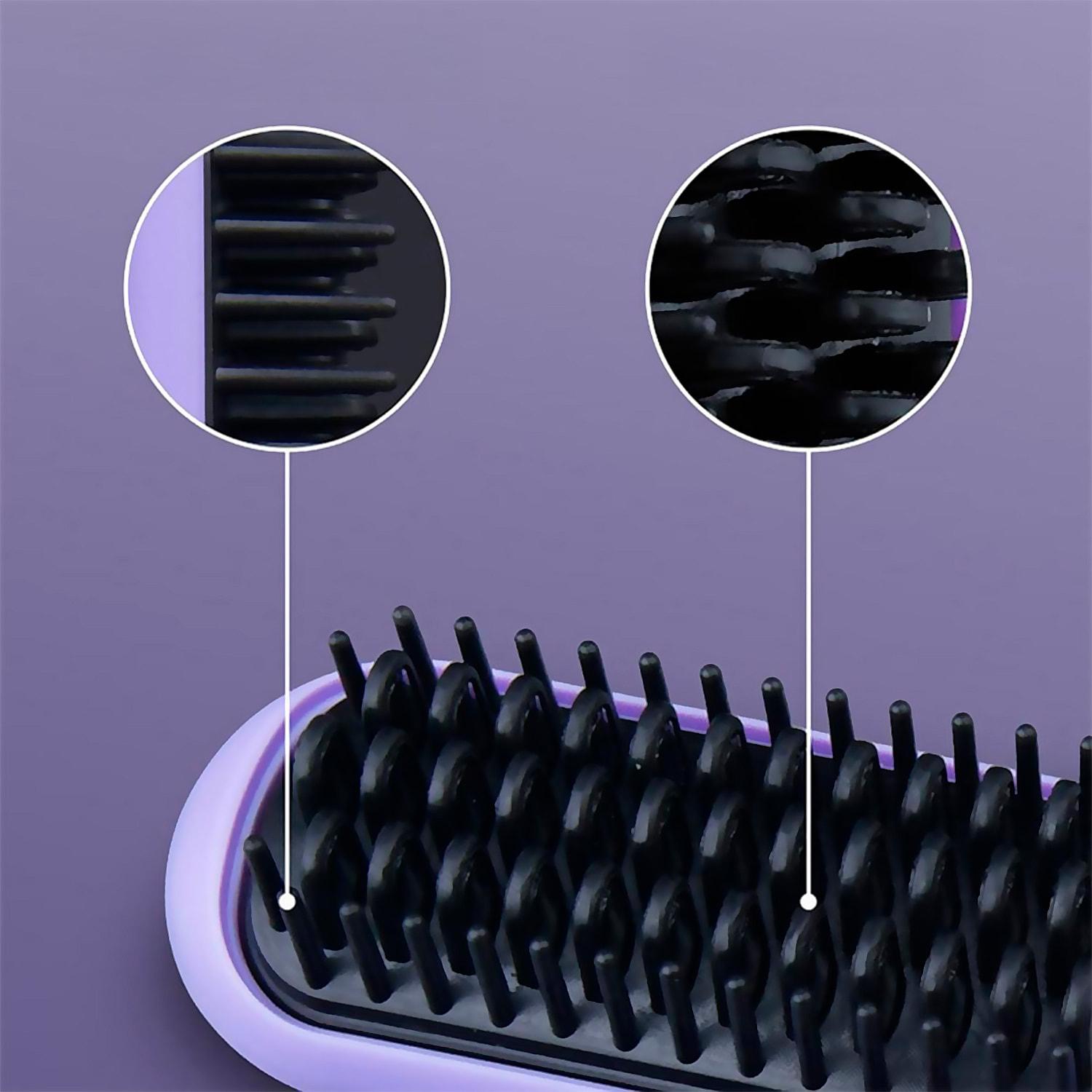 Spazzola lisciatrice wireless con 3 livelli di temperatura, tecnologia in ceramica e blocco dell'umidità. Con batteria ricaricabile da 2000mAh.