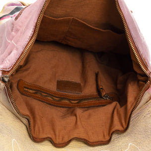 Antillo zaino donna. Pelle autentica finitura Sauvage dipinta a mano