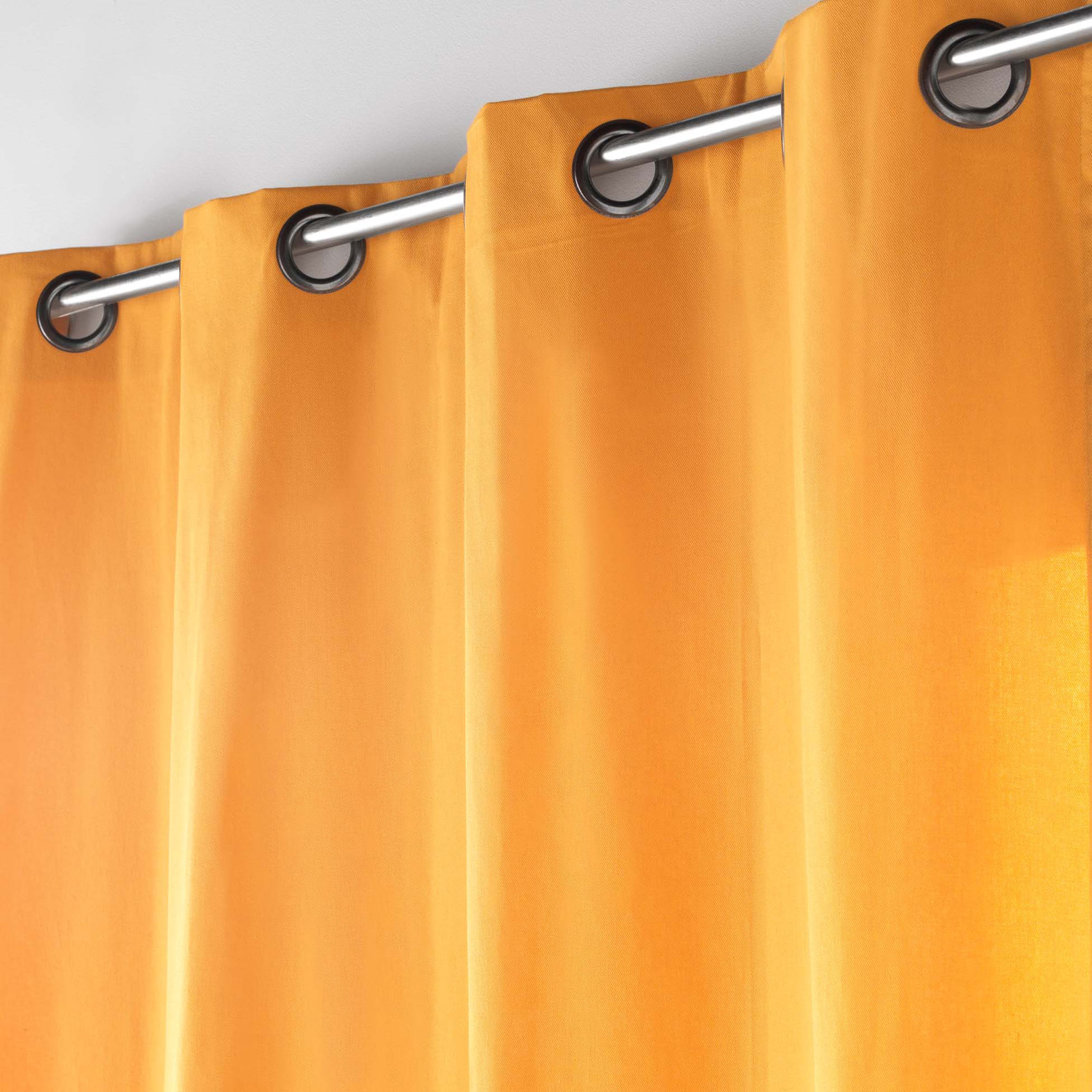 Rideau en poly-coton recyclé - Jaune