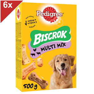 PEDIGREE Biscrok Biscuits croquants multi mix pour chien 6x500g