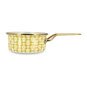 Casserole 18cm en acier émaillé avec motif margherite - tous feux DAISY