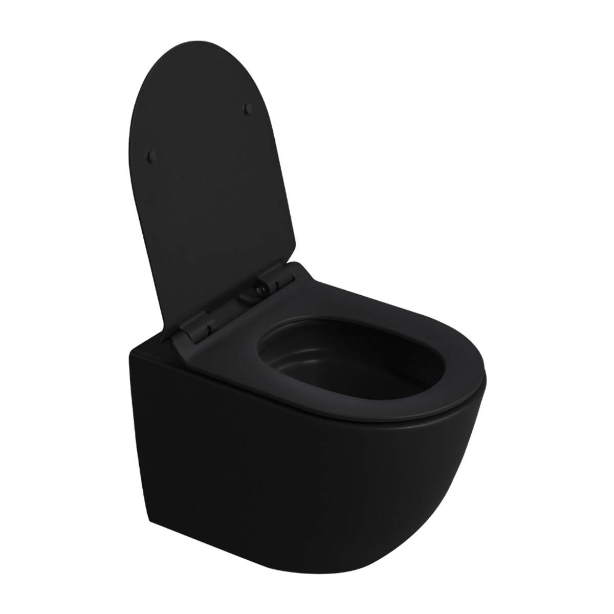 PixL WC suspendu en céramique Tornado Quiet Flush, fixations invisibles + abattant Soft-Close, Noir mat (CEPX010RTORPBKM)