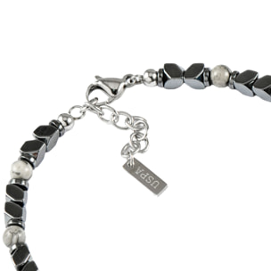 Bracciale U.S. Polo Assn. In acciaio con pietre