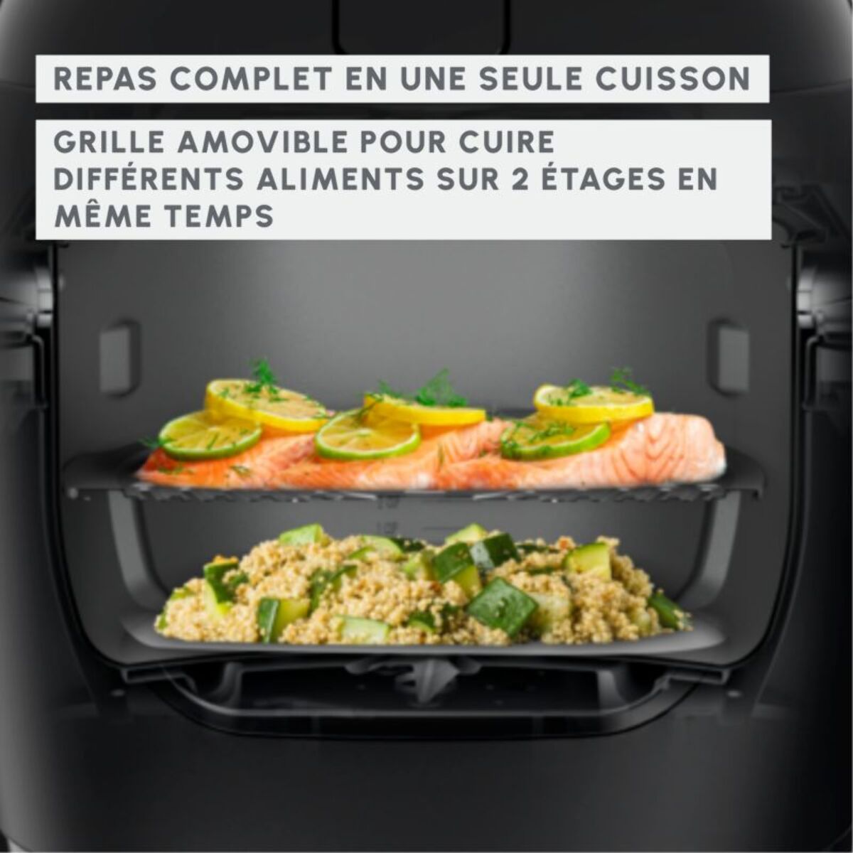 Cuiseur MOULINEX MZ7311F0 blanc cuiseur et Airfryer 6 L, 12 modes de cuisson
