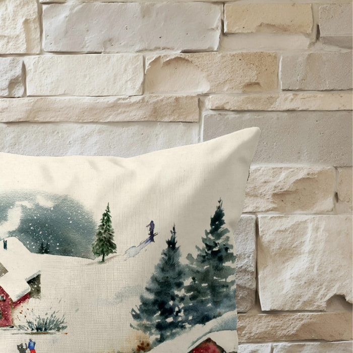 Housse de coussin 100% algodón Winter Ski 1225 30x50 cm