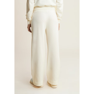 Jogger regular fit in french terry con gamba ampia