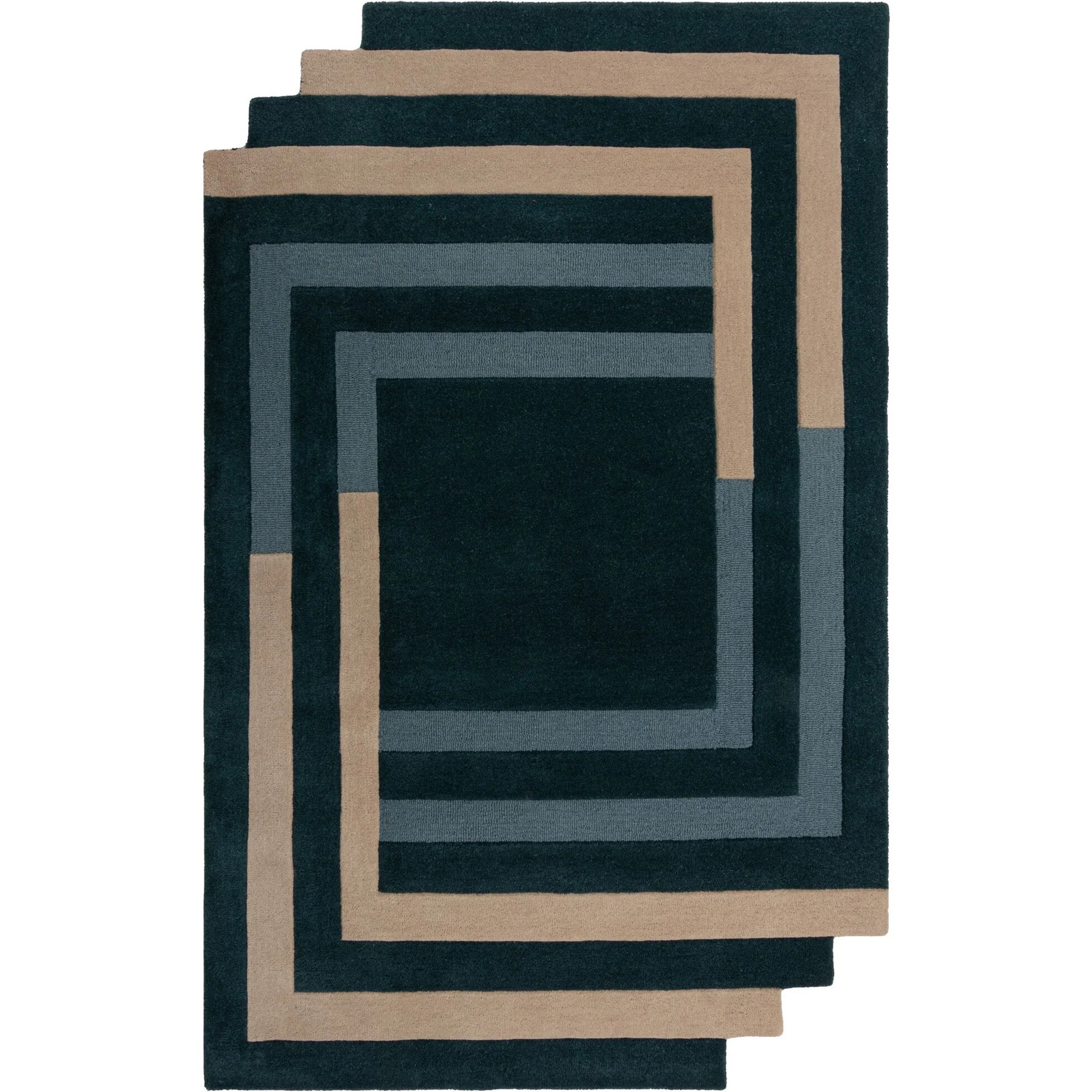 Tapis en laine LABYRINTHE Vert
