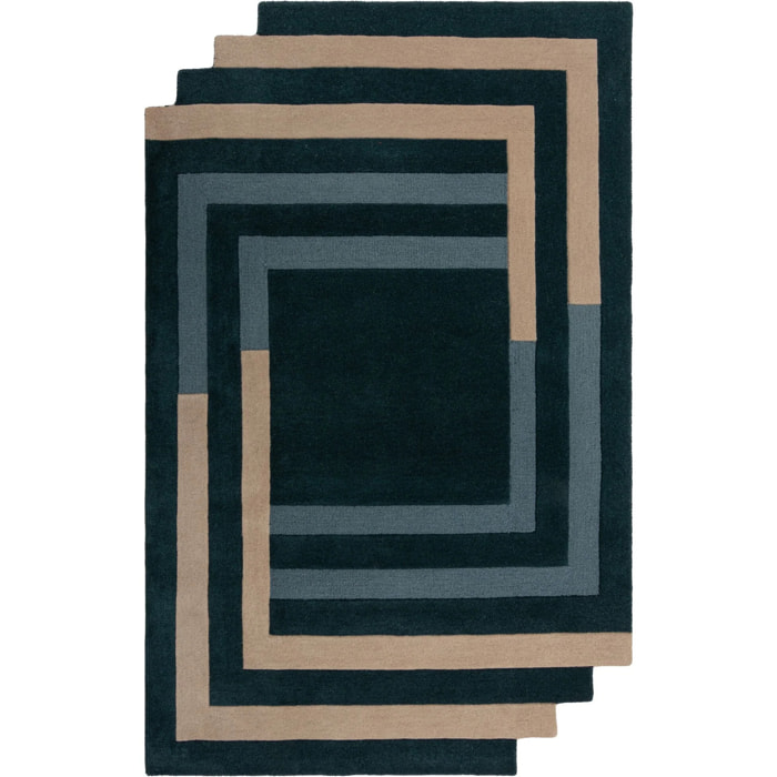 Tapis en laine LABYRINTHE Vert