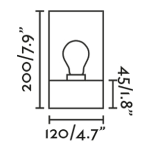 KILA 200 Lampada plafoniera grigio scuro trasparente