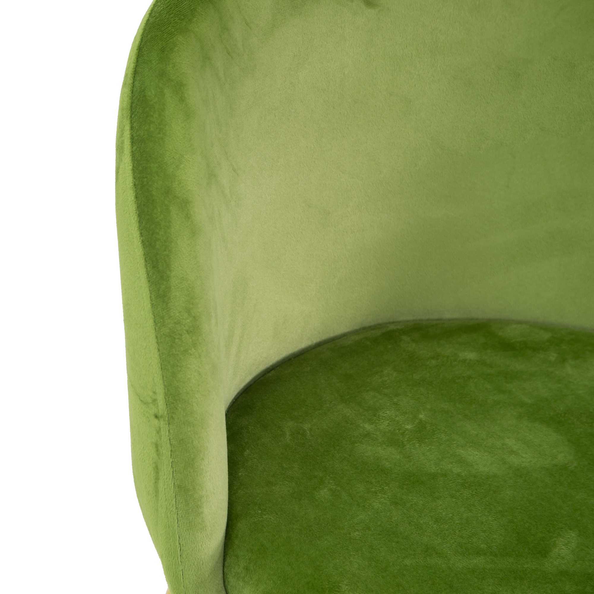 Sgabello Sammi Vacchetti in velluto verde con struttura oro cm44x48h91