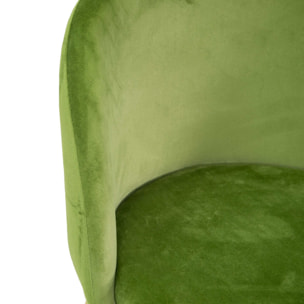 Sgabello Sammi Vacchetti in velluto verde con struttura oro cm44x48h91