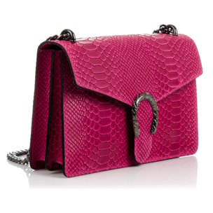 Luce Borsa a mano Donna.Pelle autentica Camoscio Inciso Serpente