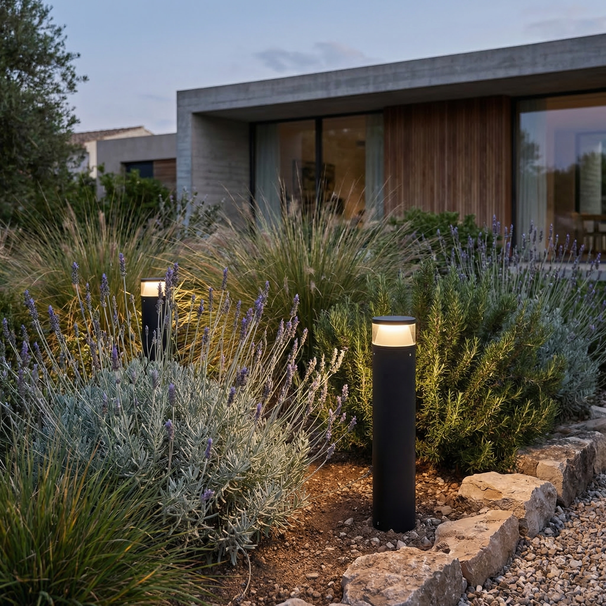 LEDS C4 Baliza Ip66 Dan Led 8.9.,W Sw 3000-4000K On-Off Gris Urbano 439Lm