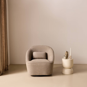 Fauteuil pivotant 360 avec coussin tissu LANA