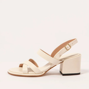 Sandalias con tacón S3173 NAPPA CREAM/ FABER color Cream