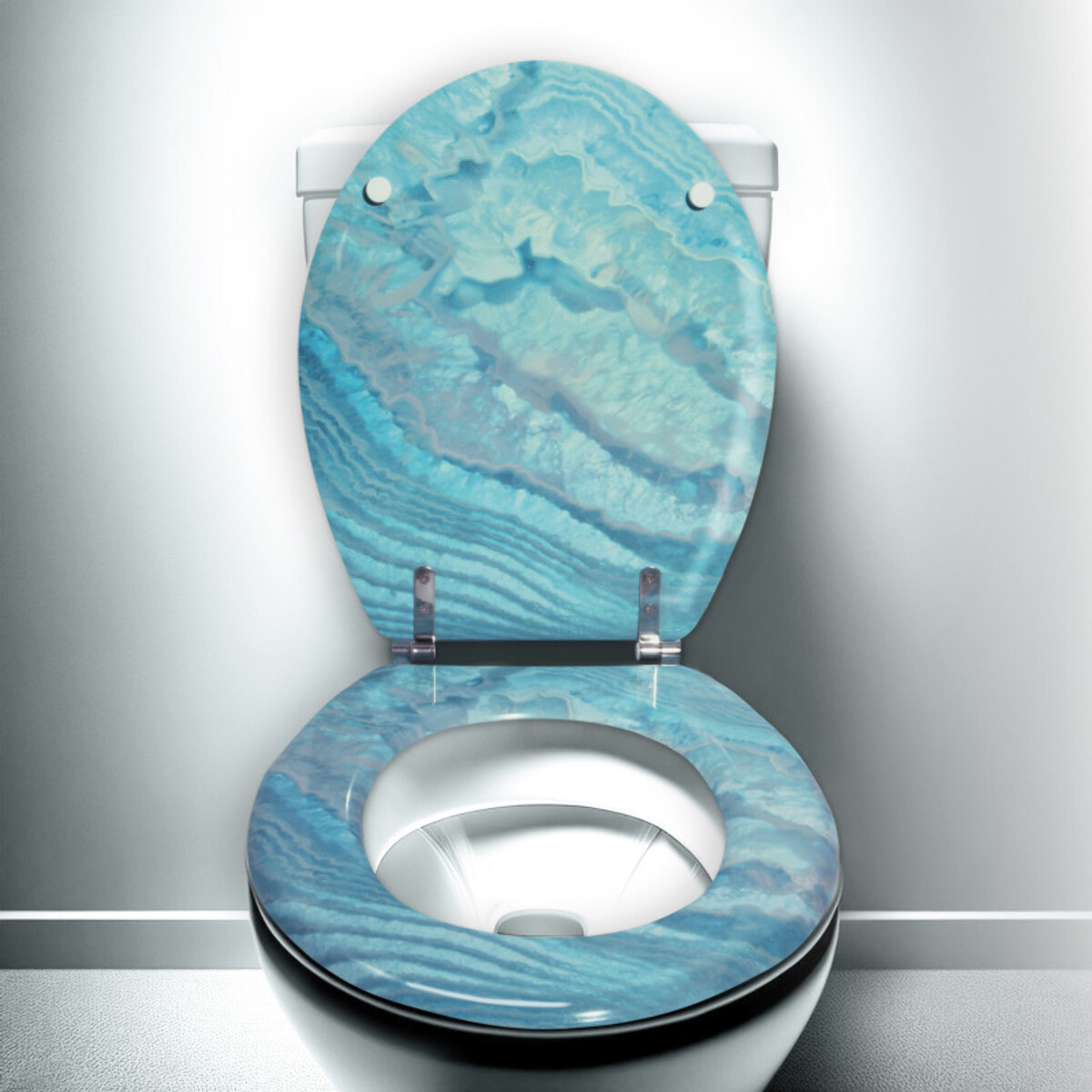 Abattant wc MDF ANGEL Bleu - Charnières Inox MSV