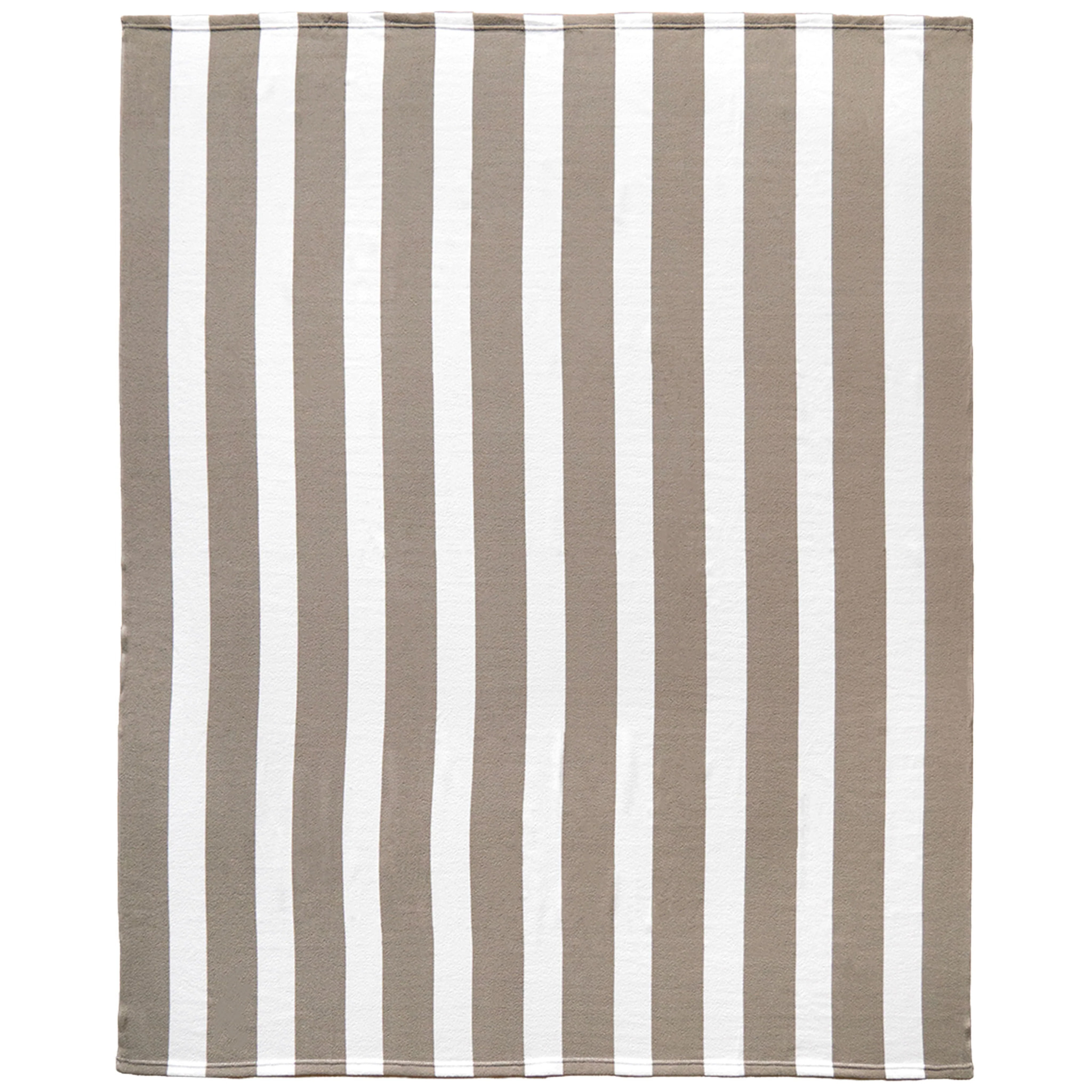 Serviette de plage microfibre - Rayada Taupe - 140x170cm - 220g/m²
