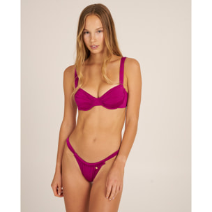 Braga de bikini brasileña en tejido satinado