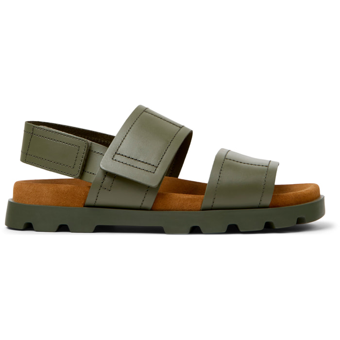 Sandalias - CAMPER Brutus Sandal - Verde - Cuero liso