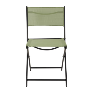 Chaise Exterieur Pliable Elba Textilene Vert - Lot De 4