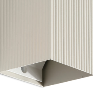 LUNE Lampada da parete piazza grigio scanalata