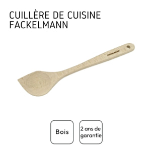 Ensemble de 2 Cuillères de cuisine biseautée en bois FSC Fackelmann