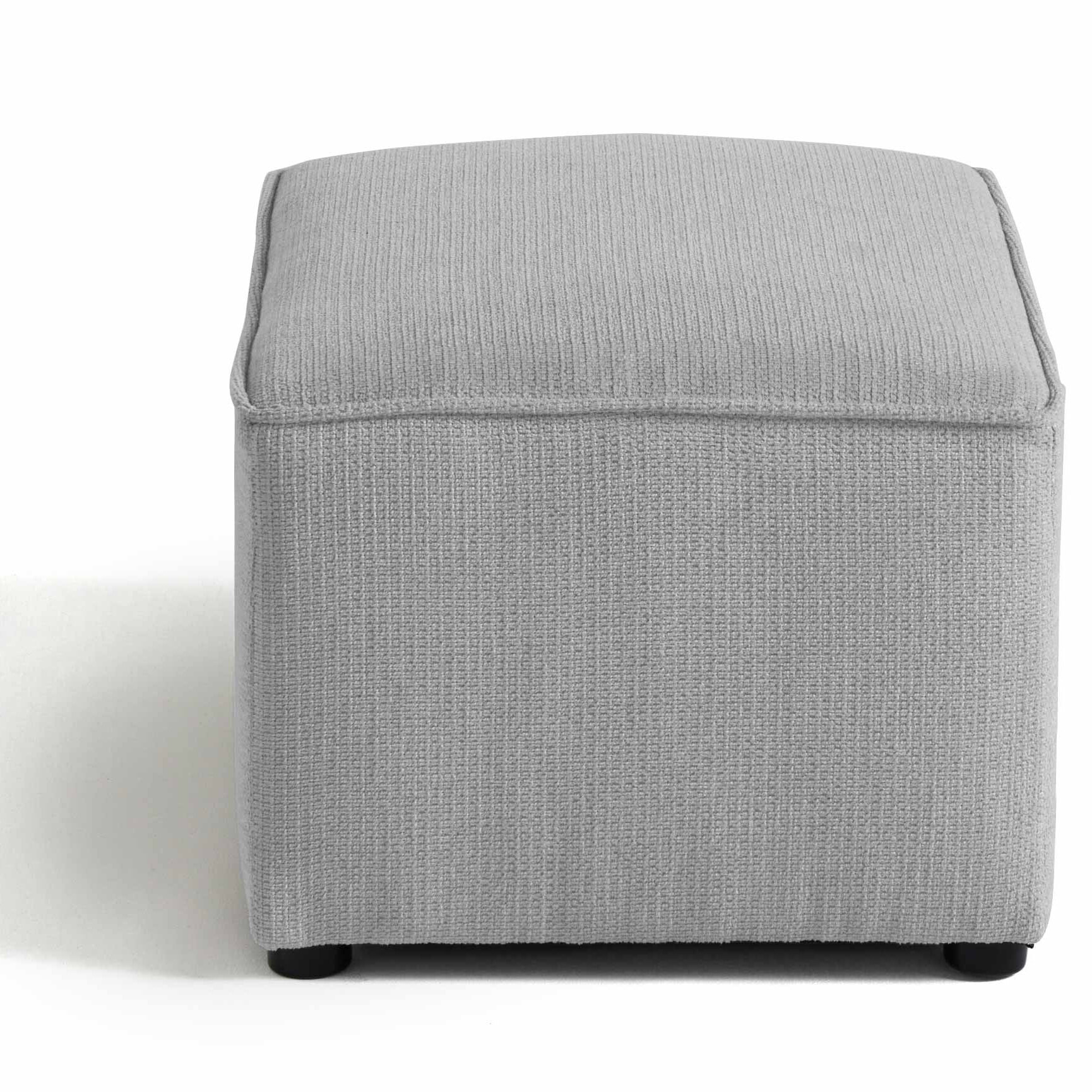 Canopy - pouf - en tissu texturé - Gris clair