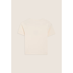 T-shirt slim donna con scritta ricamata