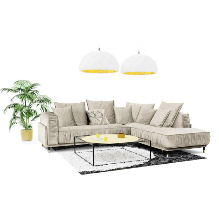 Canapé Tissu Angle droit Fiorenzo - 4 Places