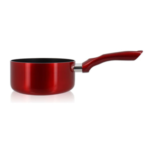 Casserole antiadhésive en aluminium 16cm - tous feux CERISE