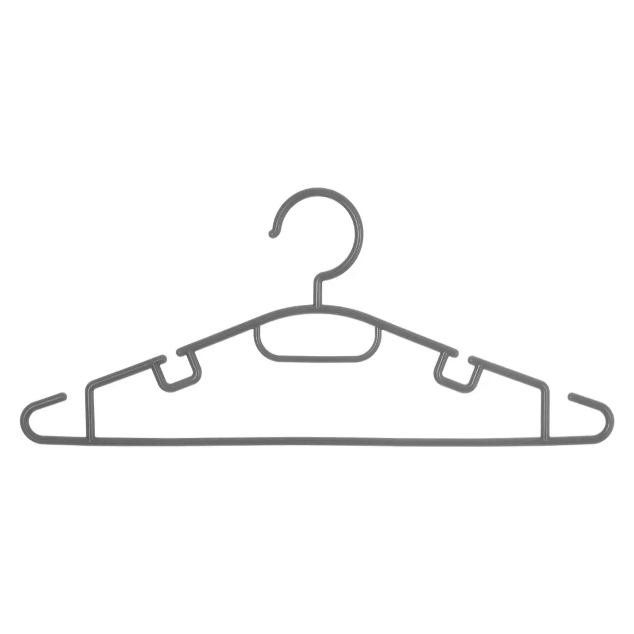 10 cintres en plastiquePlastique Gris