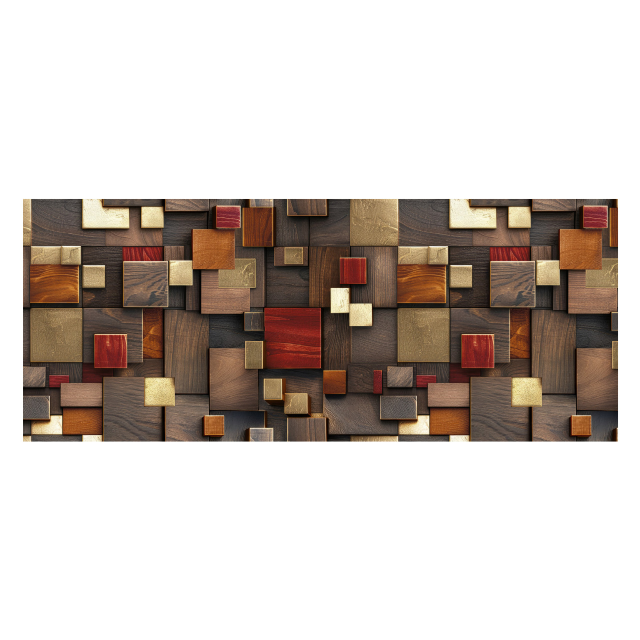 Tappeto Passatoia Corsia Cucina Ingresso Antimacchia Disegno Quadri 3d Rosso 3767