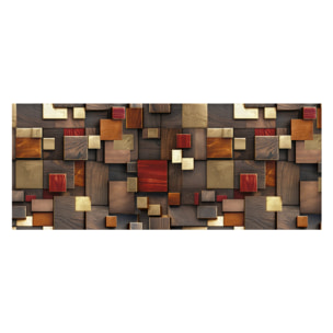 Tappeto Passatoia Corsia Cucina Ingresso Antimacchia Disegno Quadri 3d Rosso 3767