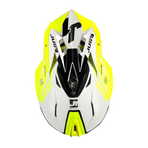 CASCO OFFROAD  J18 PULSAR FLUO YELLOW-WHITE-BLACK - Matt JUST1