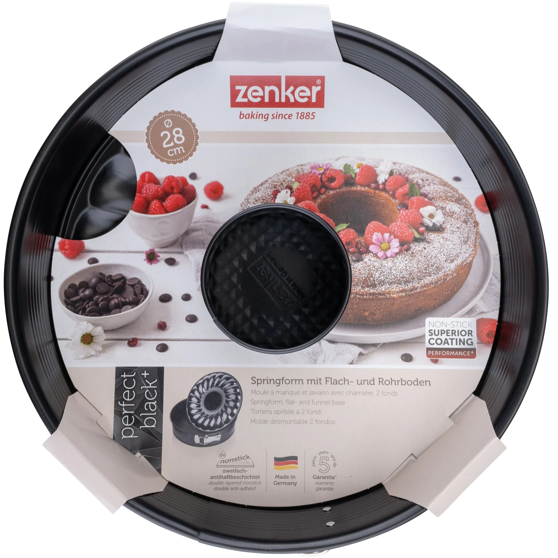 Moule à manqué et à savarin double fond 28 cm Zenker PerfectBack+