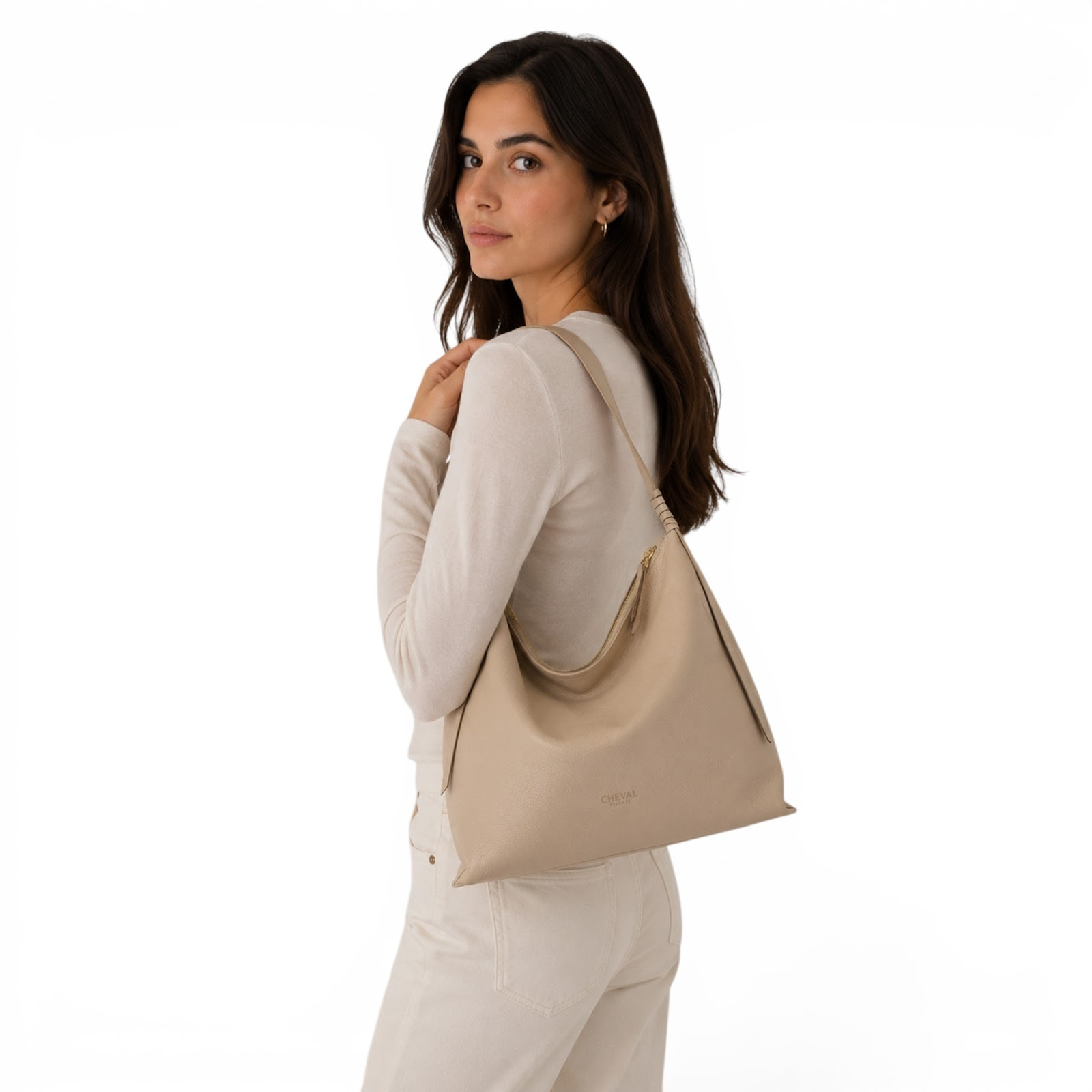 Borsa a spalla Cheval Firenze Laila A/S Savana Beige