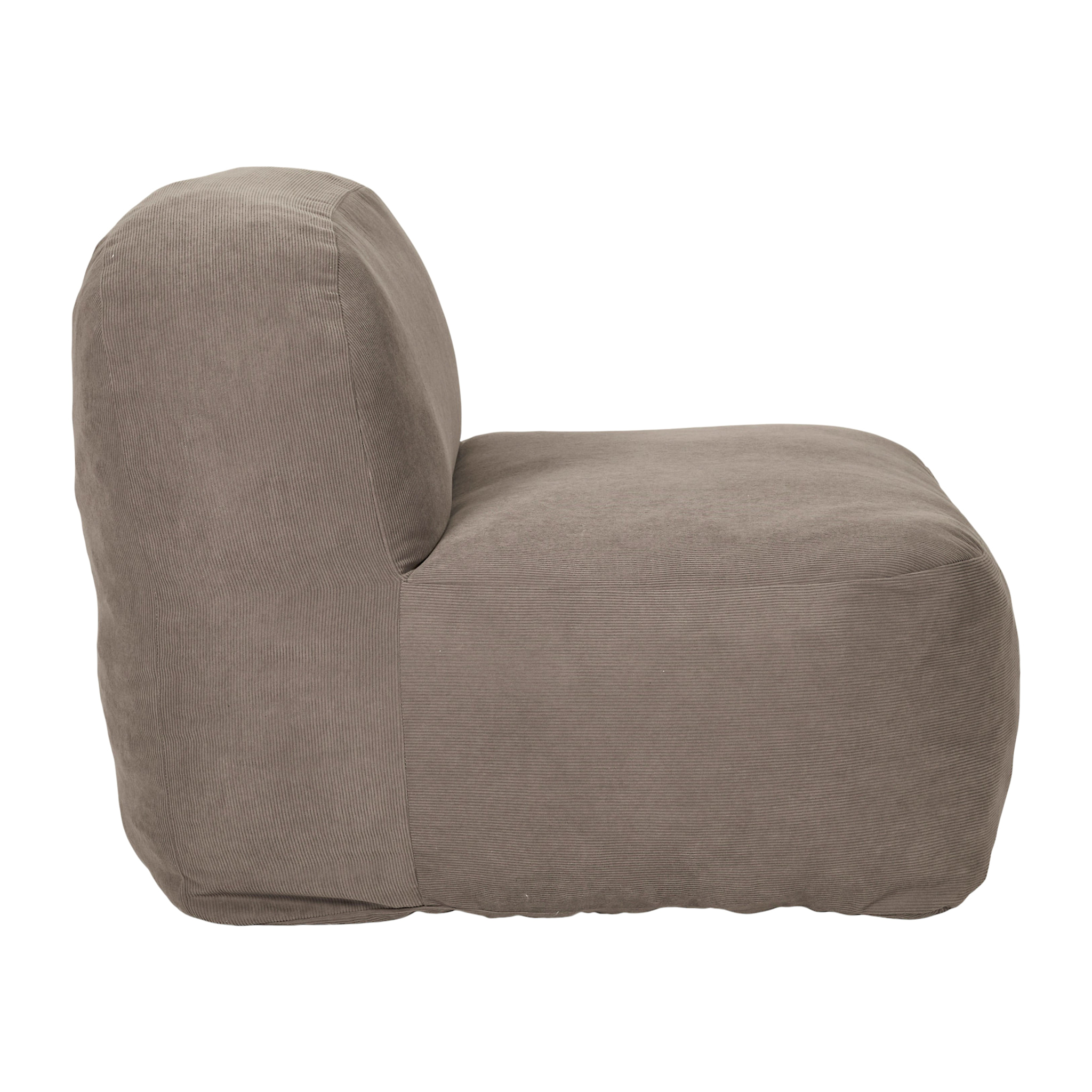 Fauteuil - HOME DECO FACTORY - Compact - Côtelé - Marron