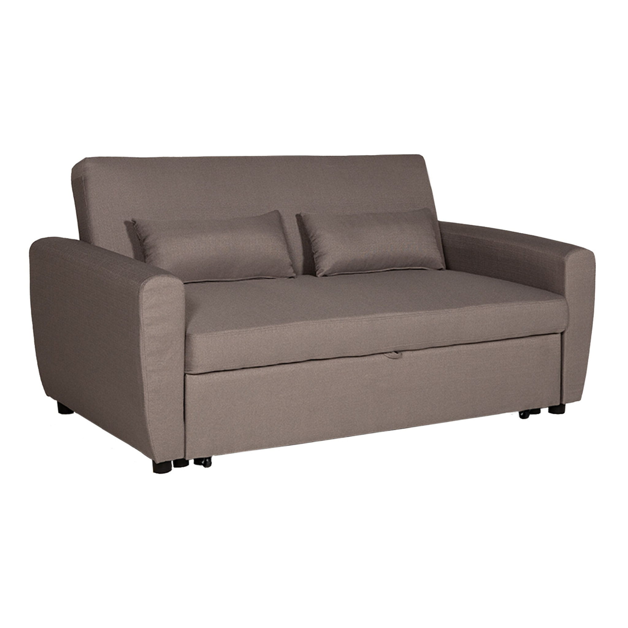 Canapé convertible MATT 2 places taupe