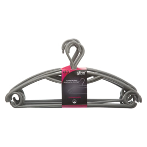10 cintres rotatifs plastique gris