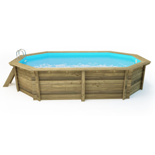 Piscine bois " Rio 120 " - 5.60 x 3.70 x 1.24 m