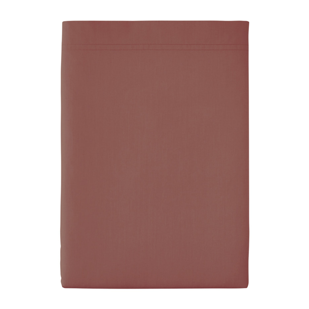 Drap plat uni en percale de coton, PREMIÈRE, Bois de rose