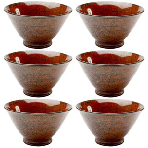 Bols Ari rouges 11cm set de 6 Kare Design