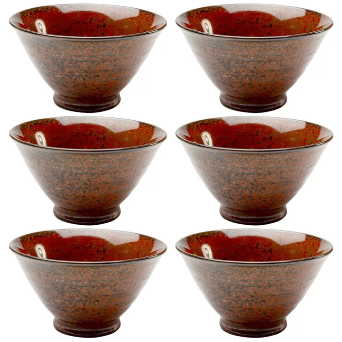 Bols Ari rouges 11cm set de 6 Kare Design