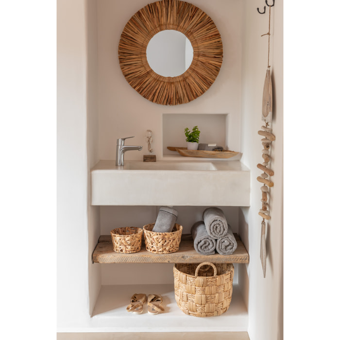 J-Line miroir Maurice Rond - jute - marron - small -  Ø 64 cm